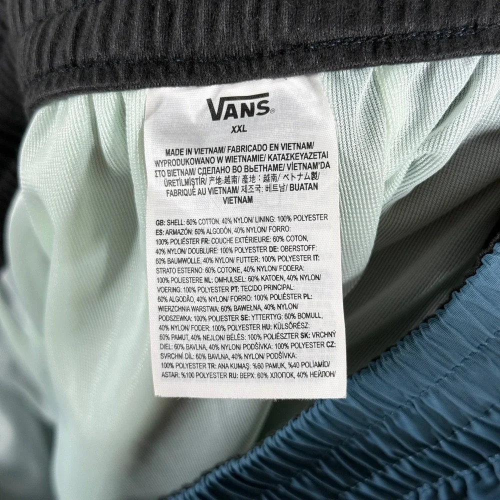 Vans Relaxed Fit Drawstring Mesh Lined Shorts Blue XXL